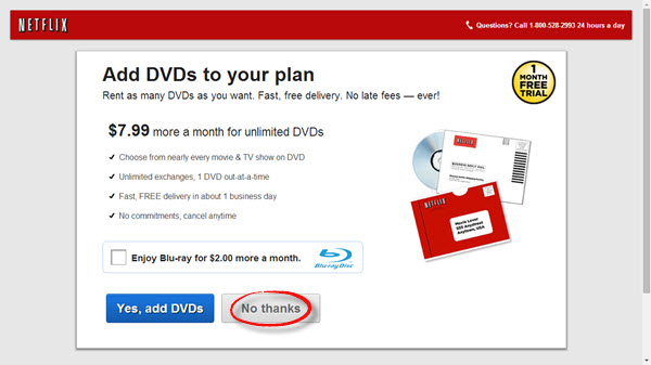 Netflix DVD-Seite mit Getflix